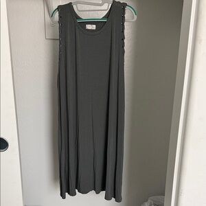 Maurices Charcoal Sleeveless Midi Dress